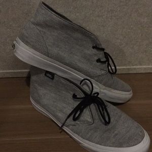 Vans soft grey high tops TB8Q